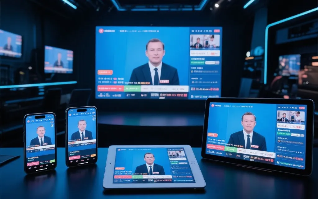 多端设备同步显示直播结果