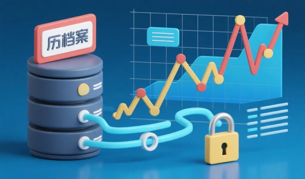 历史数据归档和趋势分析图